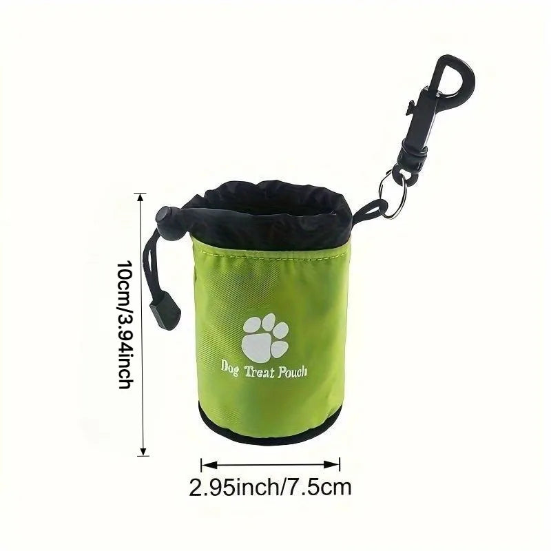 Dog Treat Pouch, Portable& Durable Pet Training Bag Pouch Treat Bag, Drawstring Zipper, Ideal for On-the-Go Snacks, Dog Snacks