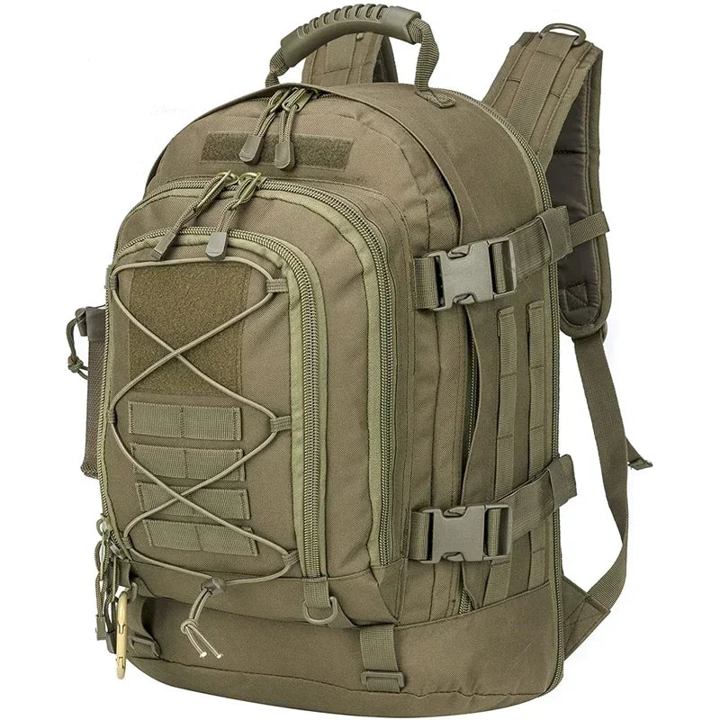 60L Military Tactical Backpack – MOLLE Outdoor Hiking, Camping & Travel Rucksack