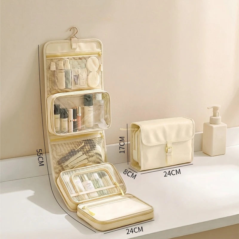 Travel Toiletry Bag Hangable Multifunctional Portable Large Capacity Minimalist Travel Organizer Toiletry Bag Cosmetics Bag