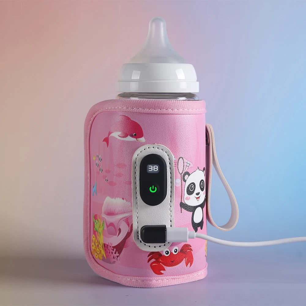 Bottle Insulation Cover, Breast Warmer, Baby Warmer, 5-Speed Temperature Control, Digital Display of Temperature