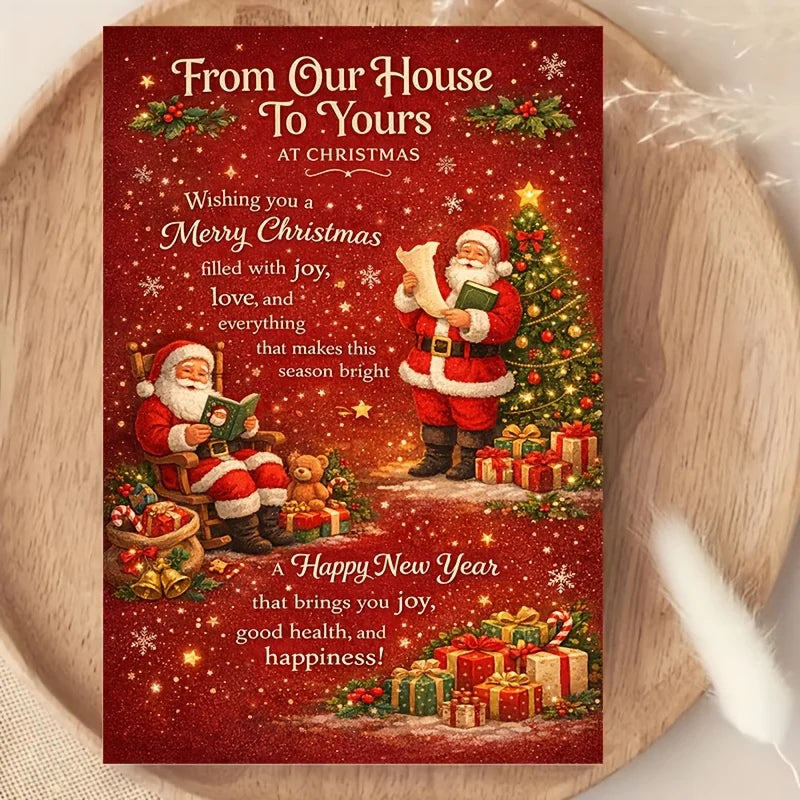 6 Christmas Greeting Cards with Envelopes – Winter Holiday Cards for Family, Friends & Neighbors