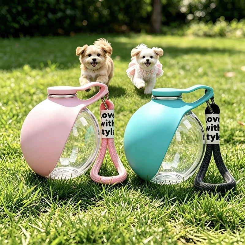 Portable Travel Dog Water Bottle Water Dispenser with Bowl No-Spill Puppy Water Bottle for Walking Hiking