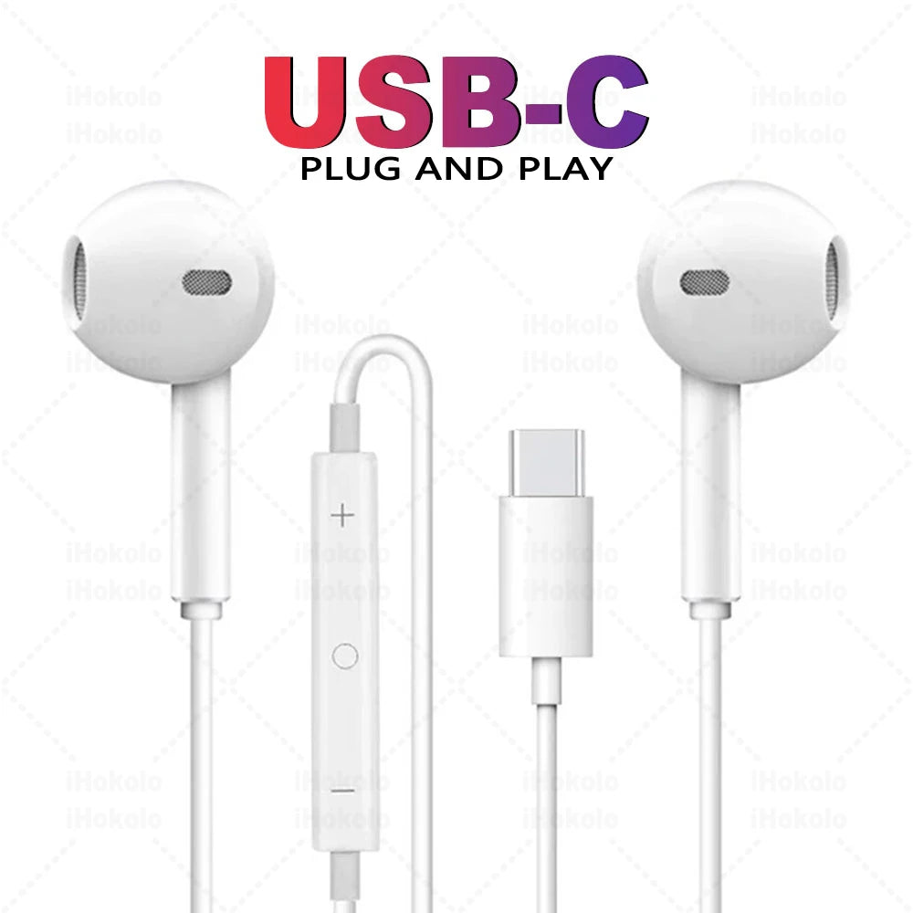 Wired Earphones for iPhone & iPad – Lightning, USB-C & 3.5mm In-Ear Headphones