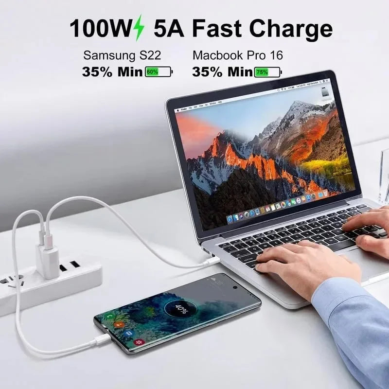 1/3Pcs 100W Data Cable USB C To Type C Cable Fast Charge Data Cable Highspeed Data Transfer For Phone iPad Data Line