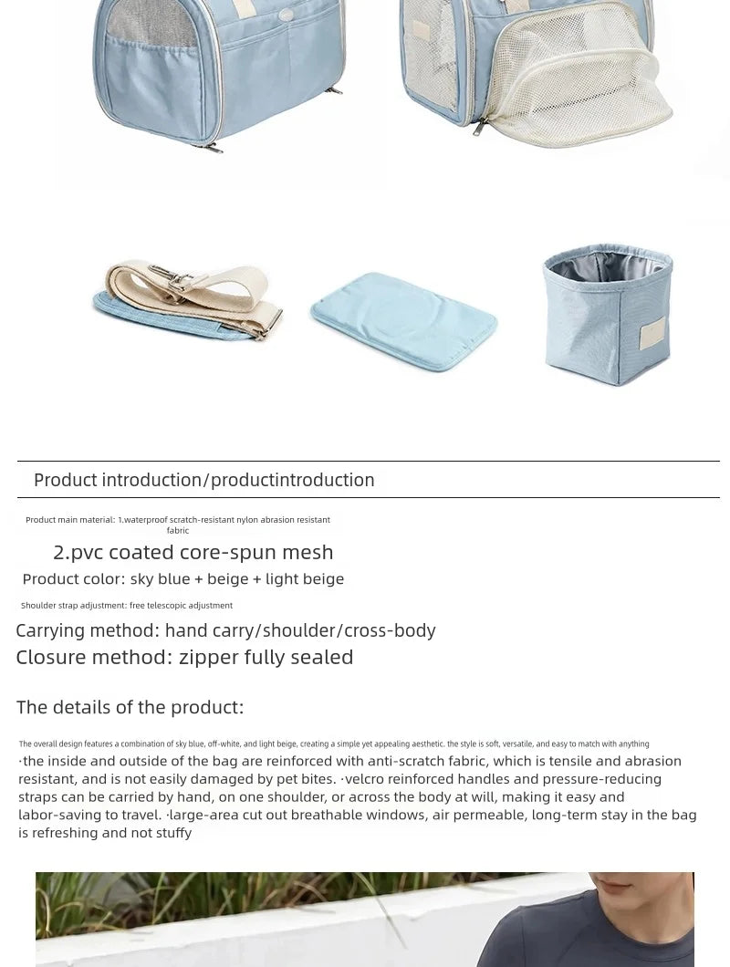 Pet Carrier Dog Travel Bags Airline Approved Transport For Small Dogs Cats Outgoing Cats Carrier Bag Travel Breathable Transport
