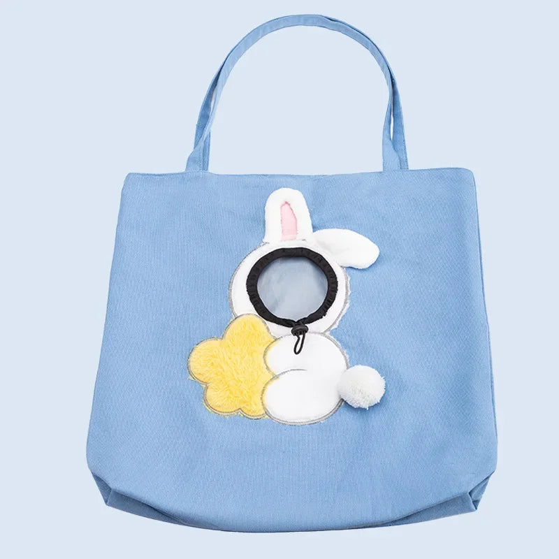 Pet Canvas travel Bag outdoor carrier Tote Bag for Cats and Dogs
