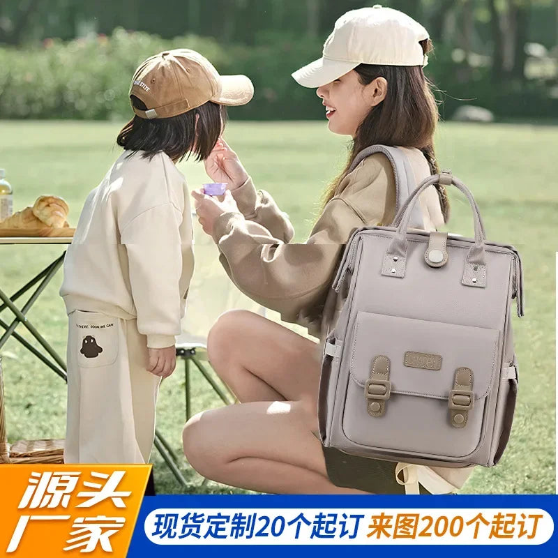 Baby Travel Backpack Diaper Mummy Bag Large Capacity Nappy Bag Material Handbag For Baby Outdoor Travel Bag For Baby Care Stuff