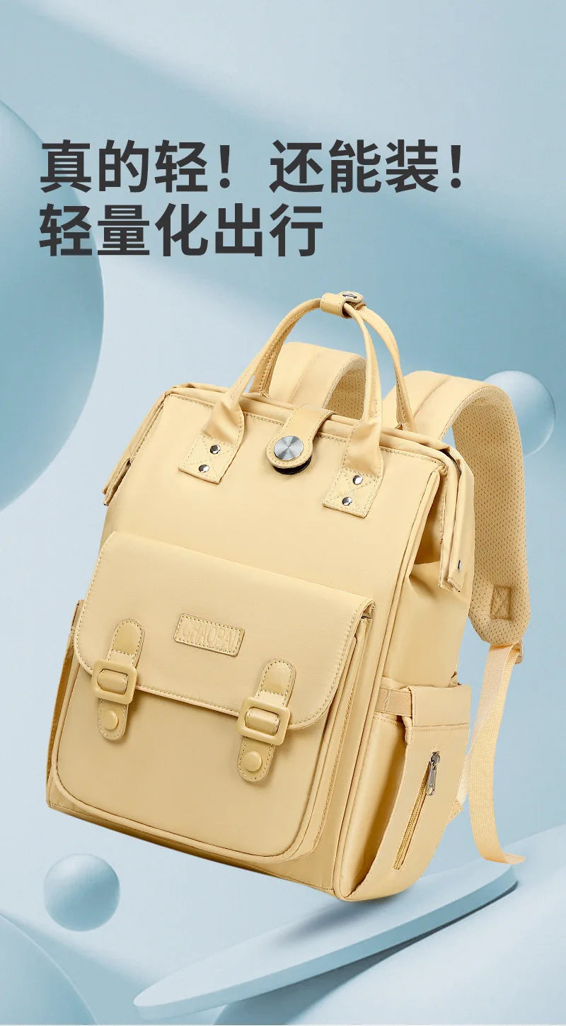 Baby Travel Backpack Diaper Mummy Bag Large Capacity Nappy Bag Material Handbag For Baby Outdoor Travel Bag For Baby Care Stuff