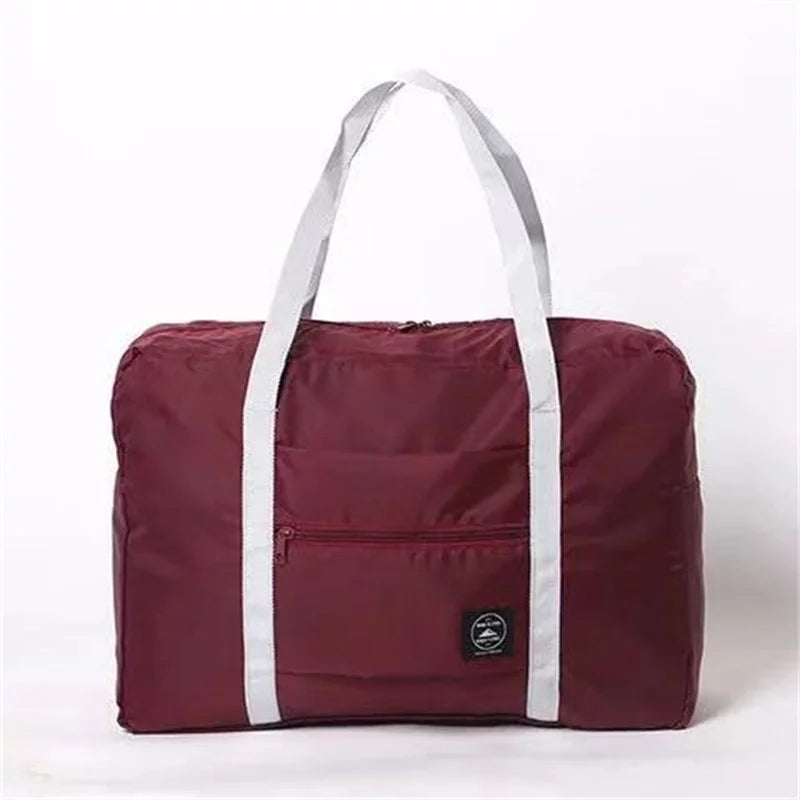 Foldable Travel Storage Bag – Large Capacity Zippered Weekend Bag