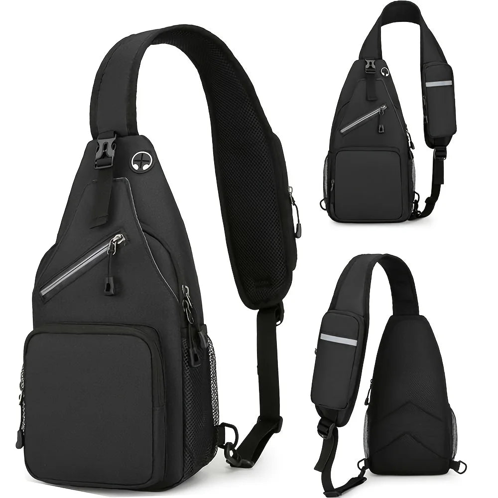 Waterproof Crossbody Sling Bag for Men & Women – Large Capacity Travel Chest Shoulder Bag