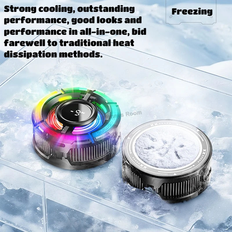 MEMO CX15 Mobile Phone 5V/3A AI Freeze PUBG Game Cooler Semiconductor Magnetic/Back-clip Cooling Fan Radiator for IPhone Android