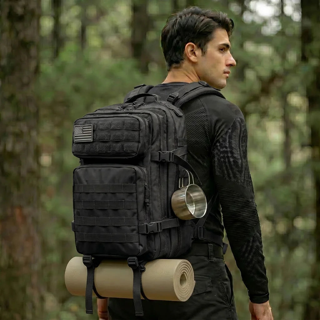 45L Tactical Hunting Backpack – MOLLE Outdoor Camping & Bushcraft Rucksack