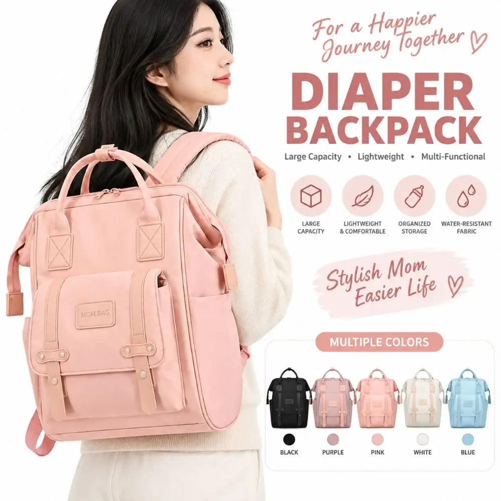 Large Premium Capacity Baby Diaper Bags Multi-Compartment Lightweight Mom Backpack Waterproof Backpack for Mom