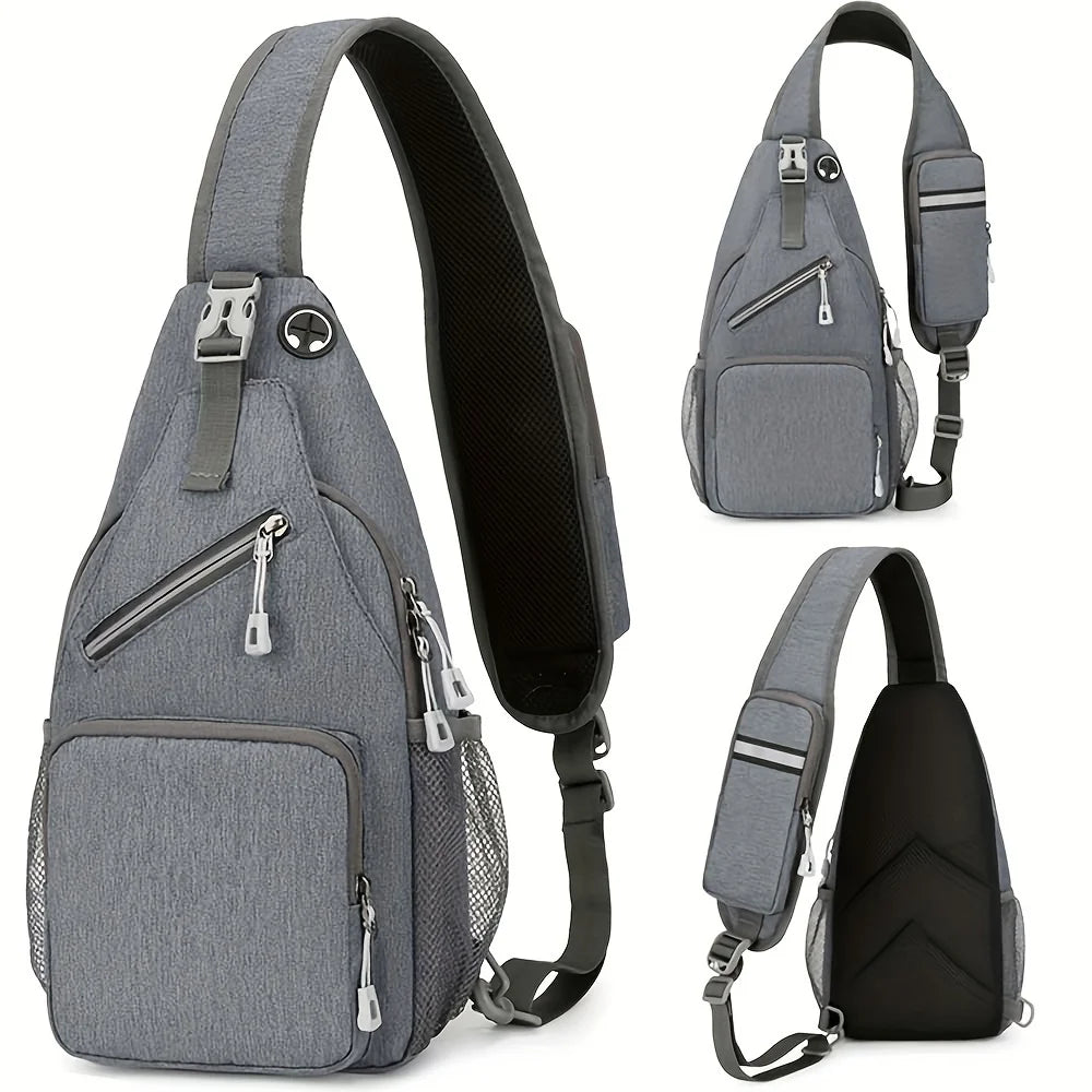 Waterproof Crossbody Sling Bag for Men & Women – Large Capacity Travel Chest Shoulder Bag