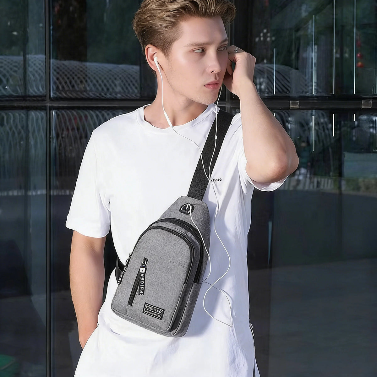 Unisex Multifunctional Messenger Shoulder Bag – Casual Travel, Work & Chest Crossbody Bag