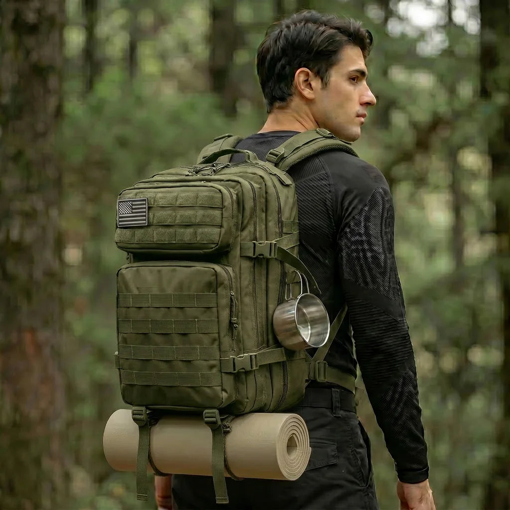 45L Tactical Hunting Backpack – MOLLE Outdoor Camping & Bushcraft Rucksack