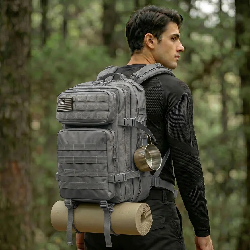 45L Tactical Hunting Backpack – MOLLE Outdoor Camping & Bushcraft Rucksack