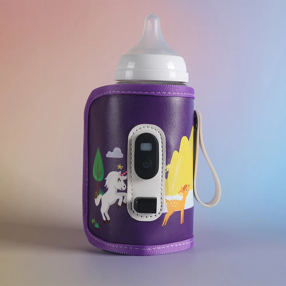 Bottle Insulation Cover, Breast Warmer, Baby Warmer, 5-Speed Temperature Control, Digital Display of Temperature