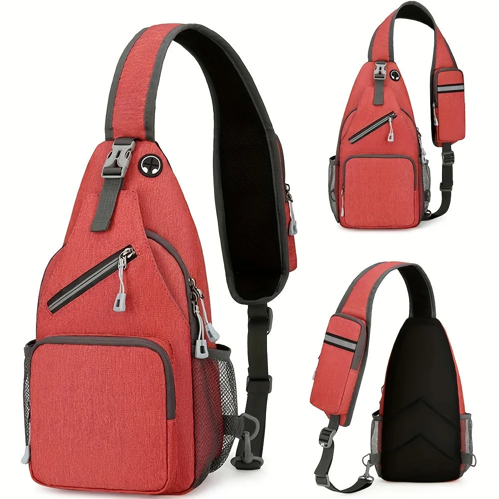 Waterproof Crossbody Sling Bag for Men & Women – Large Capacity Travel Chest Shoulder Bag