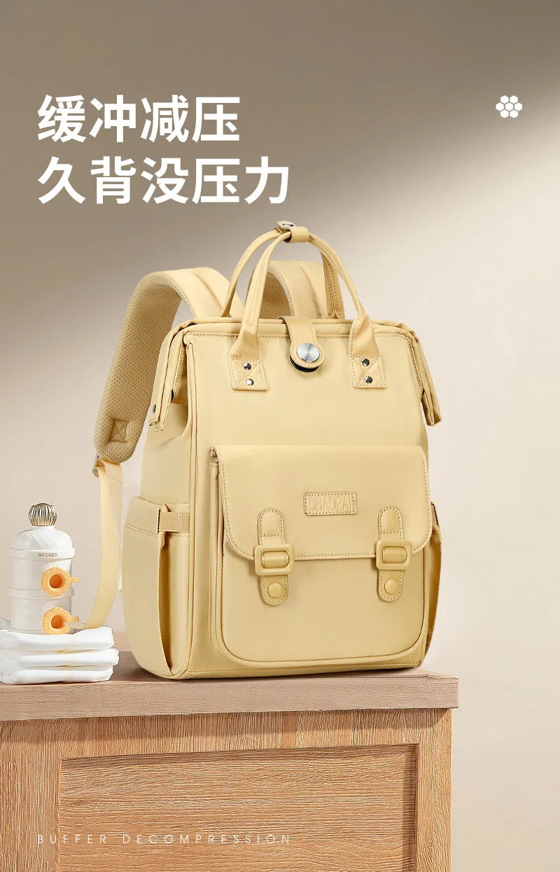 Baby Travel Backpack Diaper Mummy Bag Large Capacity Nappy Bag Material Handbag For Baby Outdoor Travel Bag For Baby Care Stuff