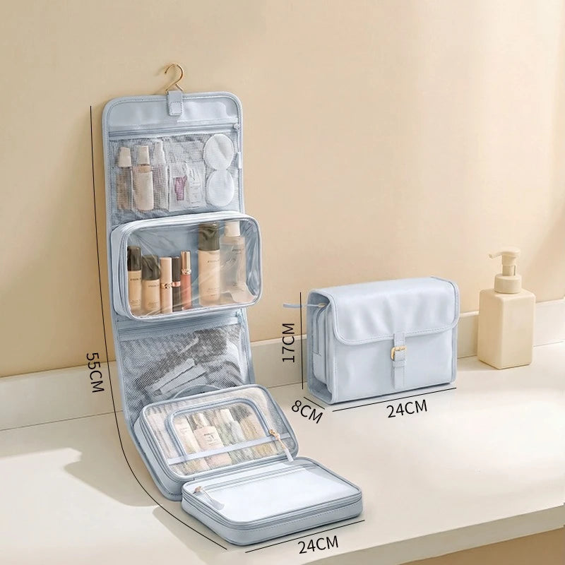 Travel Toiletry Bag Hangable Multifunctional Portable Large Capacity Minimalist Travel Organizer Toiletry Bag Cosmetics Bag