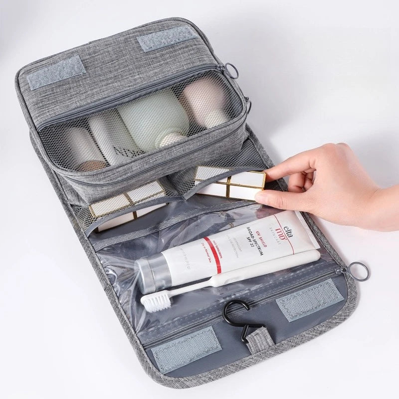 Travel Toiletries Bag for Women, Large Capacity Dry and Wet Separation, Hanging Toiletries Bag for Men, Toiletries Storage Bag