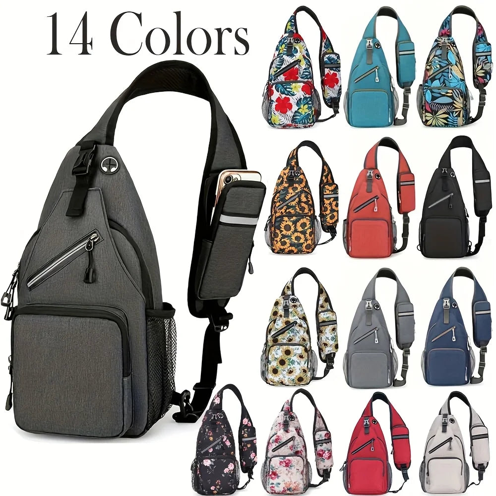 Waterproof Crossbody Sling Bag for Men & Women – Large Capacity Travel Chest Shoulder Bag