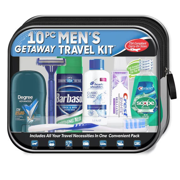Men's Get Away 10 pc Travel Kit