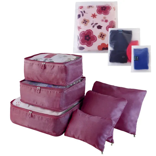 9-Piece Travel Packing Cubes & Organizer Set